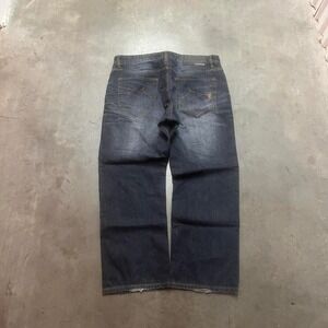 Y2K rocawear dark‎ wash men's embroidered baggy jeans skater hiphop 38